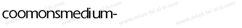 coomons medium字体转换